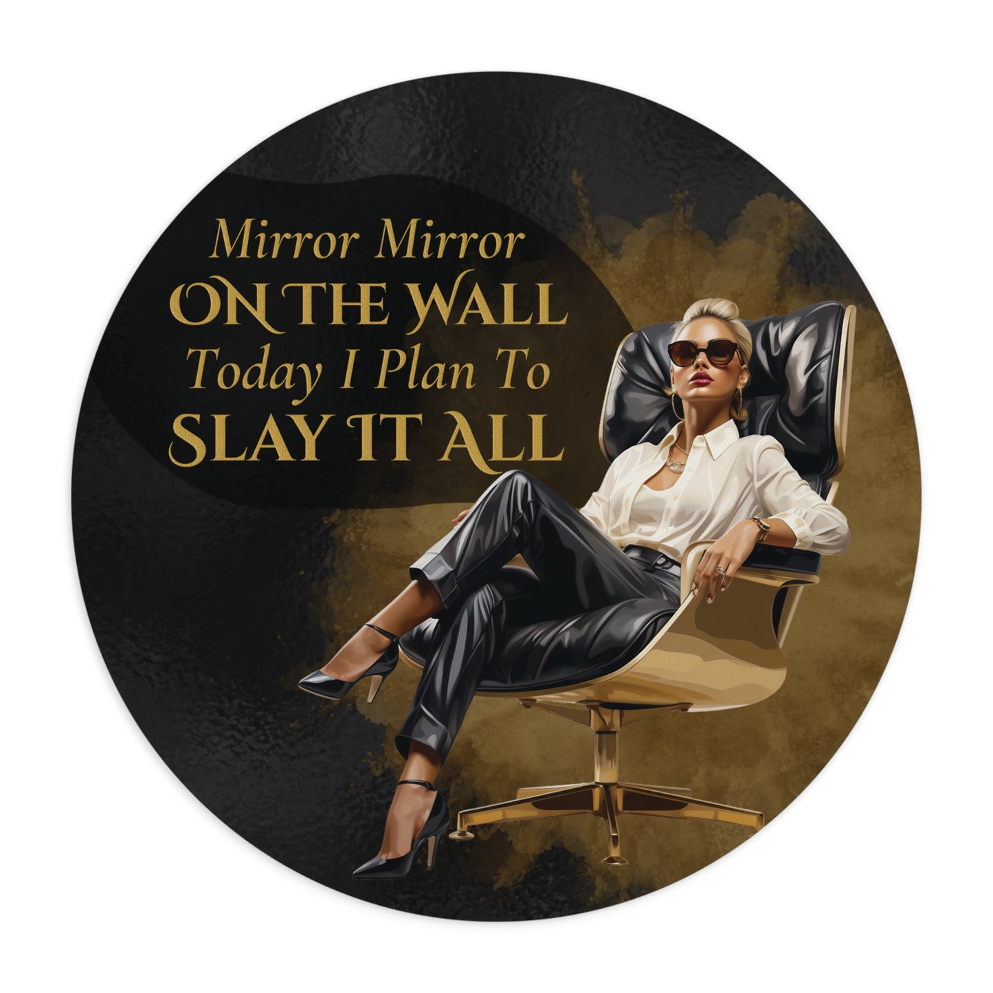 Gold Blonde Mirror Mirror Mouse Pad