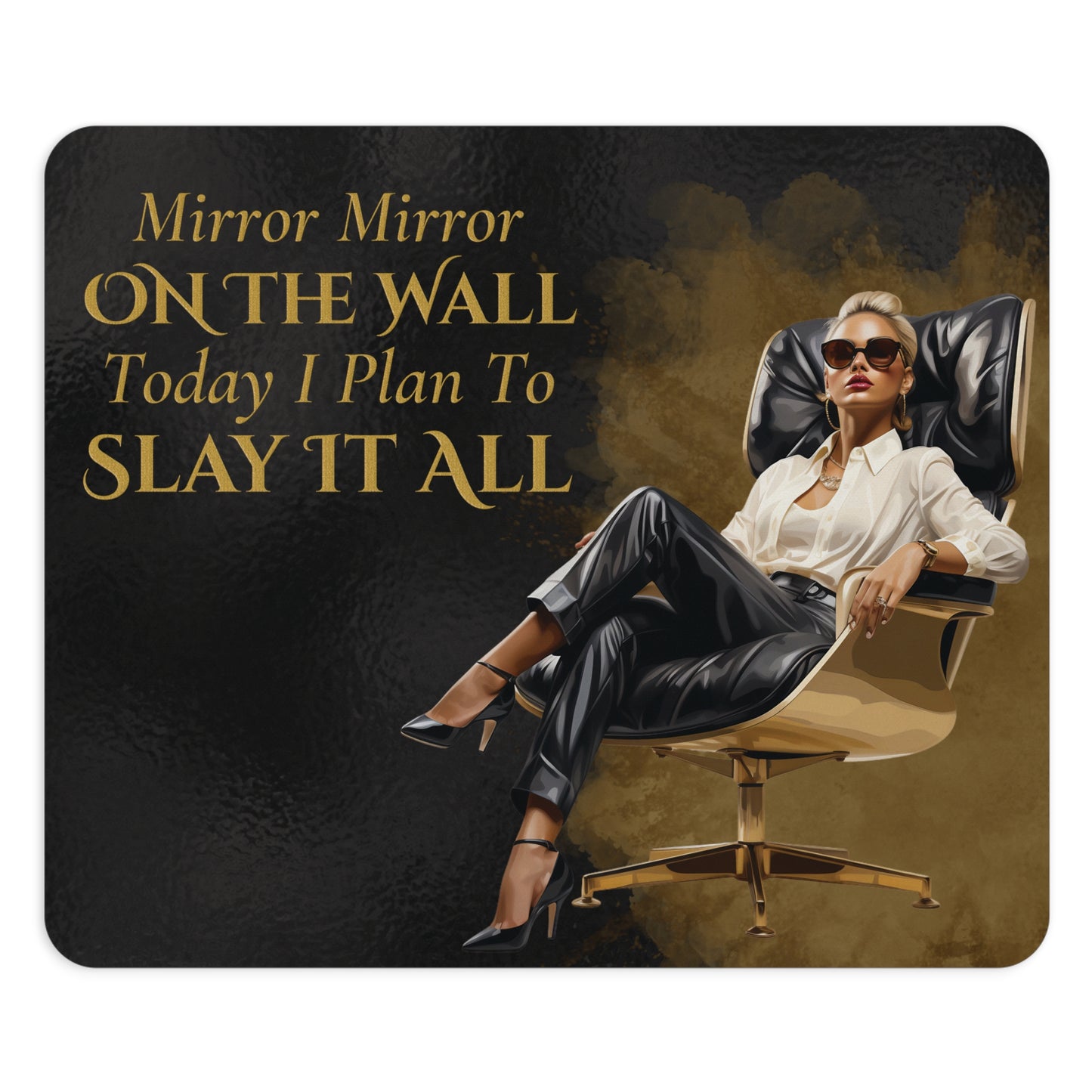 Gold Blonde Mirror Mirror Mouse Pad