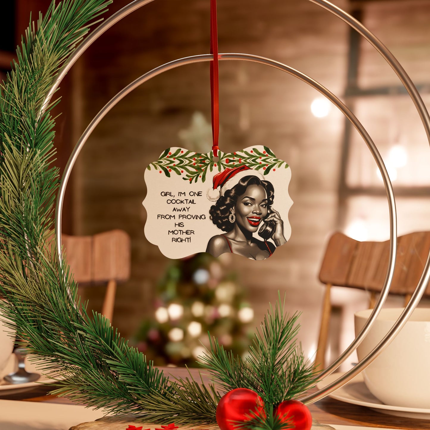 Cocktail Aluminum Ornaments