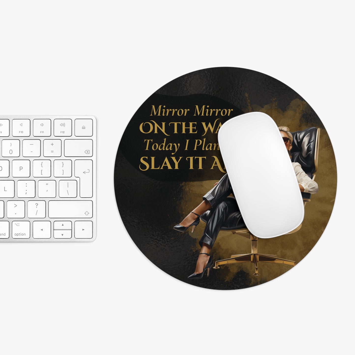 Gold Blonde Mirror Mirror Mouse Pad