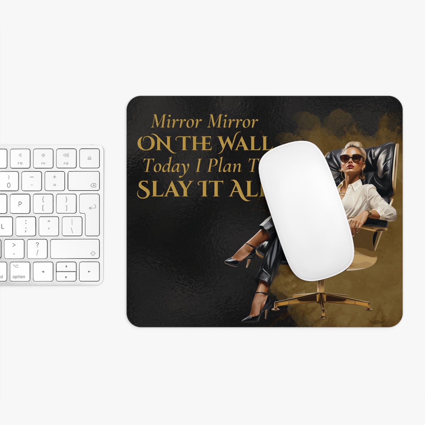 Gold Blonde Mirror Mirror Mouse Pad