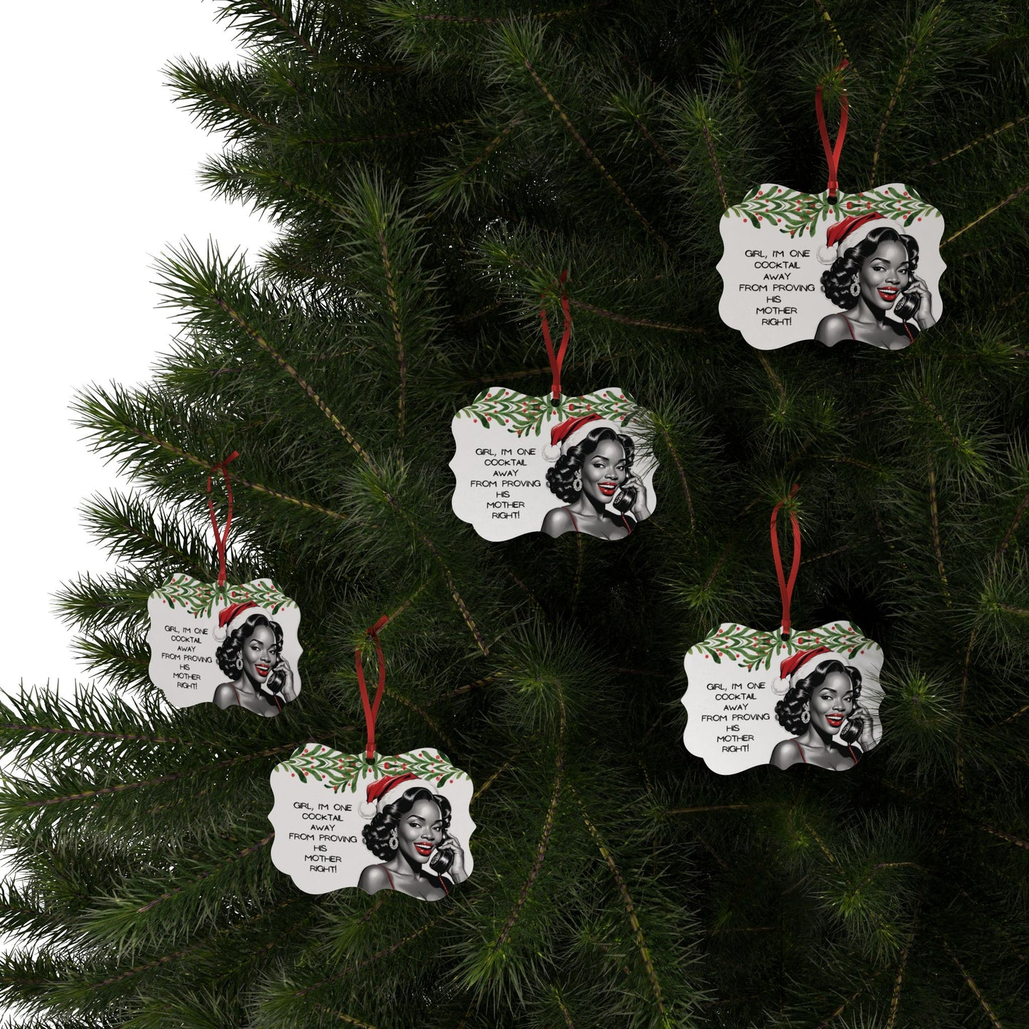 Cocktail Aluminum Ornaments