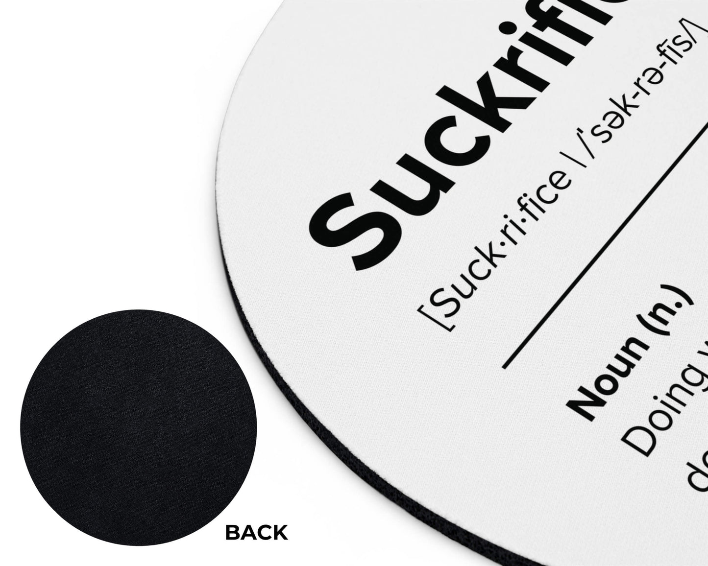 Suckrifice Mouse Pad – Signed, Sealed, Suffering