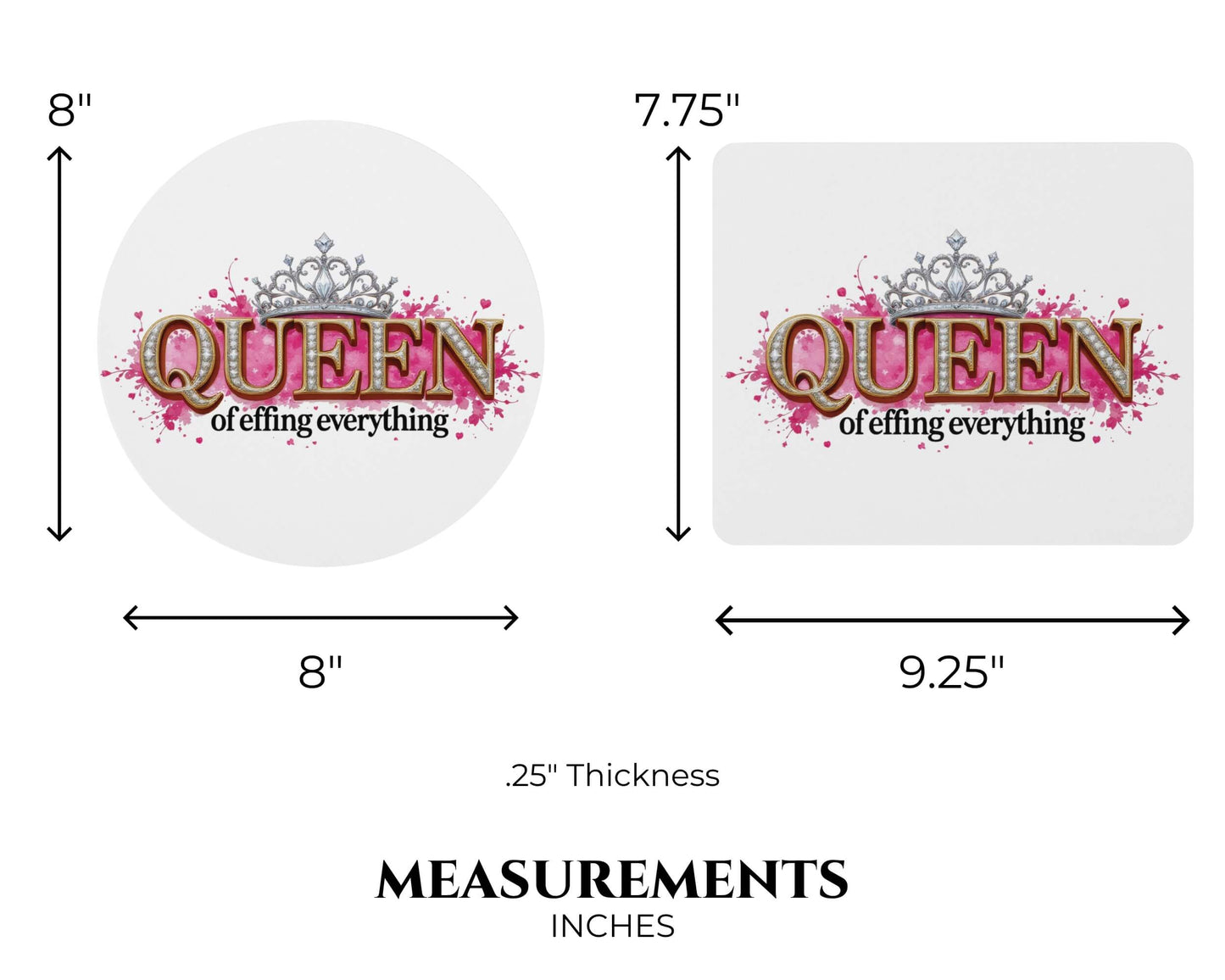 Queen of Effing Everything Mouse Pad – 4 Royal Styles