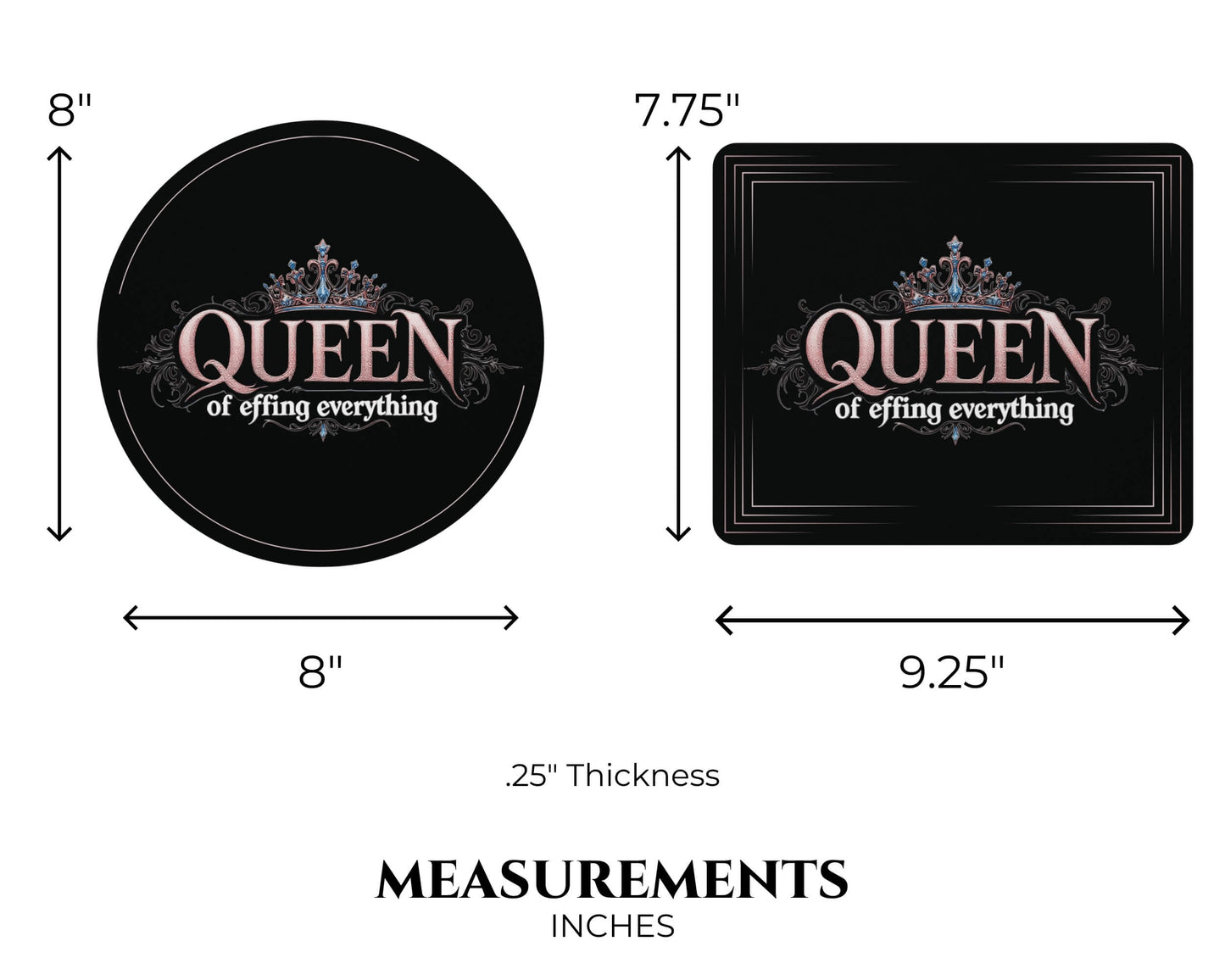 Queen of Effing Everything Mouse Pad – 4 Royal Styles
