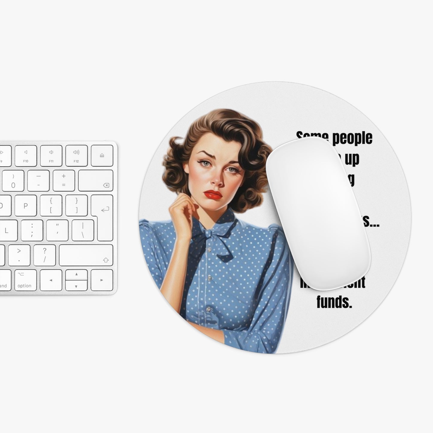 Mouse Pad, Funny Office Desk Mat - Feeling Like Insufficient Funds Humor, Sarcastic, Coworker Gift, Work From Home, Office Decor, Computer